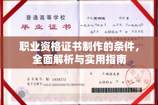 莱山职业资格证书制作的条件，全面解析与实用指南