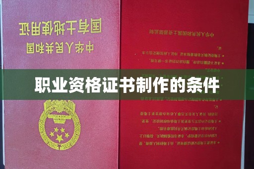 莱山职业资格证书制作的条件