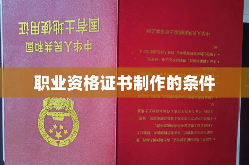 莱山职业资格证书制作的条件